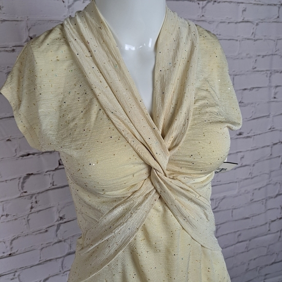 𝅺JOSEPH Ribkoff Twist Front Sparkle Top - Picture 3 of 11